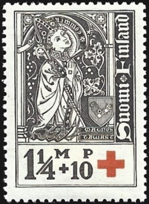 1933 Punainen Risti 1  1/4 mk + 10 p **  LaPe 181