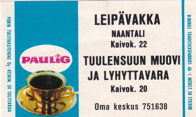 Puolar-Baari, Bolar- Bar, Paulig.  s90