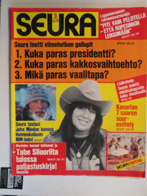 SEURA LEHTI 3 / 1982 SISÄLLYSLUETTELO KUVAT 2 - 4