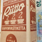 VANHA Paketti Riitto Kahvinvastiketta Alfthan Sota-aikaTÄYSI - pikkukuva 1