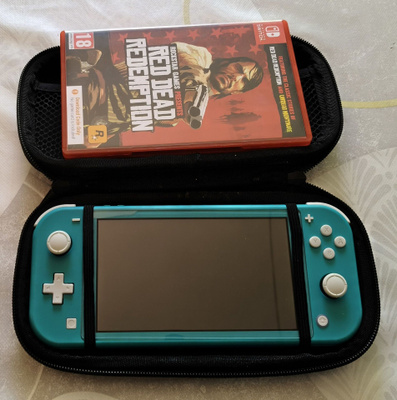 Nintendo Switch Lite Turkoosi + Red Dead Redemption