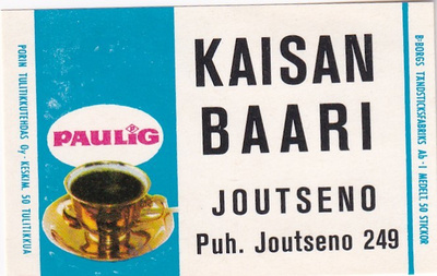 Joutseno, Kaisan Baari , Paulig 7/3