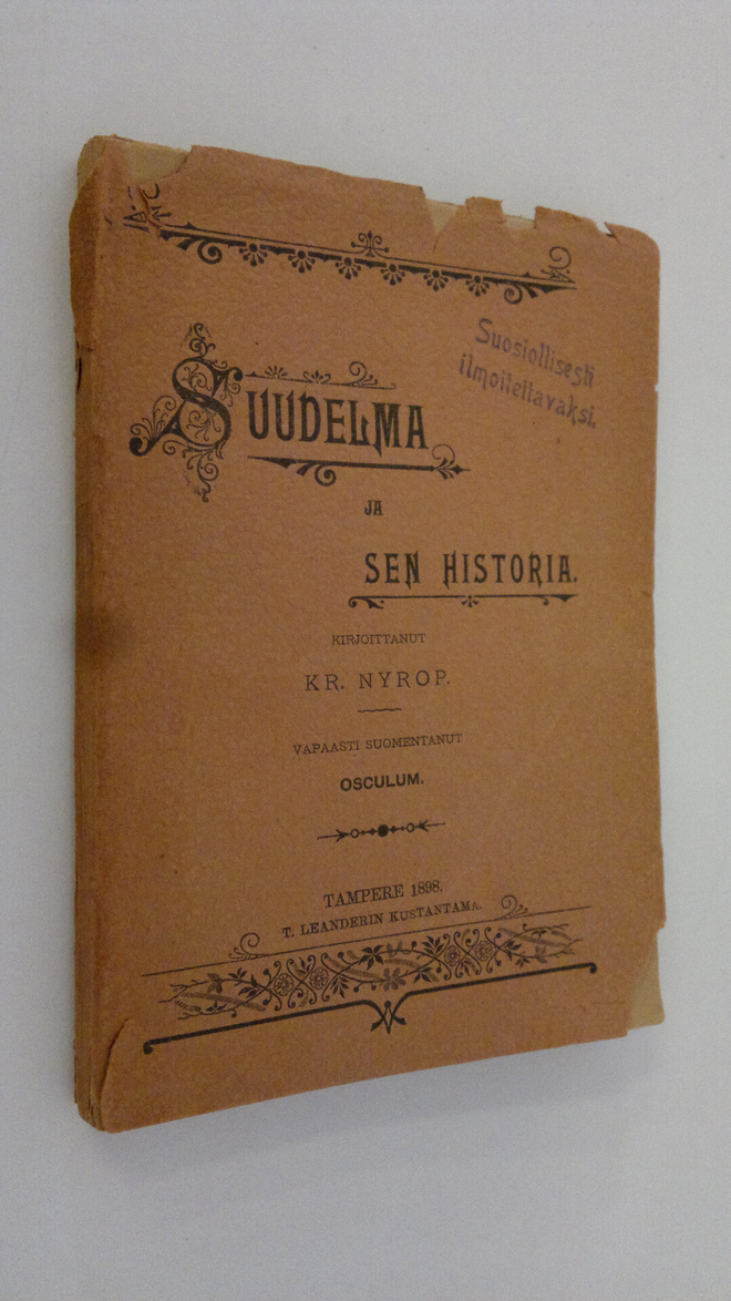 Kristoffer Nyrop : Suudelma ja sen historia (1898)