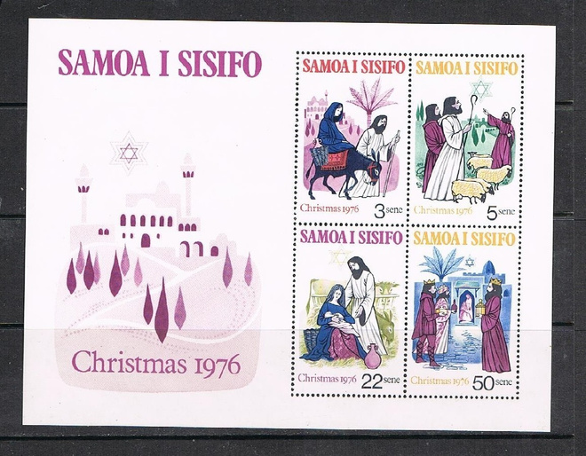 Samoa 1976 - Joulu Christmas ++ blokki