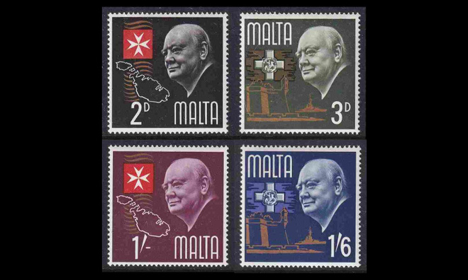 Malta 333-6 ** Winston Churchillin kuolema (1966)