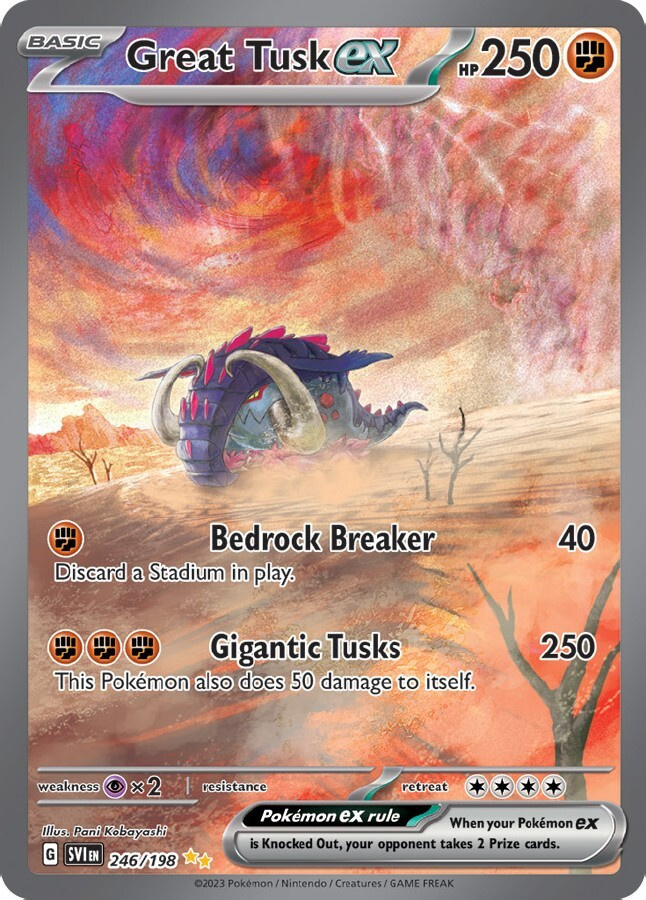 Great Tusk ex 246/198 - Scarlet & Violet - NM/M