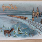 Höyryveturi ja juna tuovat Joulun, kauris p. 1948 Suomeen - pikkukuva 1