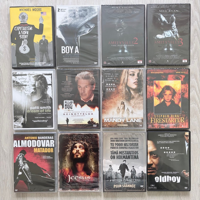 12 DVD:n elokuvapaketti – 11 uutta + Oldboy