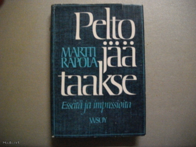 Martti Rapola: Pelto jää taakse (29.12)
