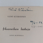 Väinö Kääriäinen : Huaveihen lastuja savon murteella (sig... - pikkukuva 2