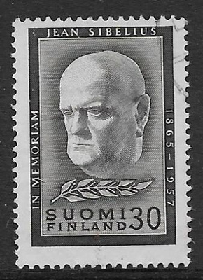 Jean Sibelius surumerkki 1957 (LAPE 487) O