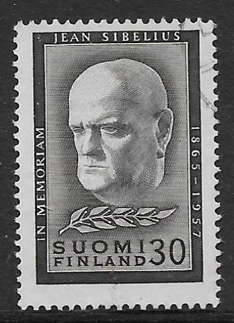 Jean Sibelius surumerkki 1957 (LAPE 487) O