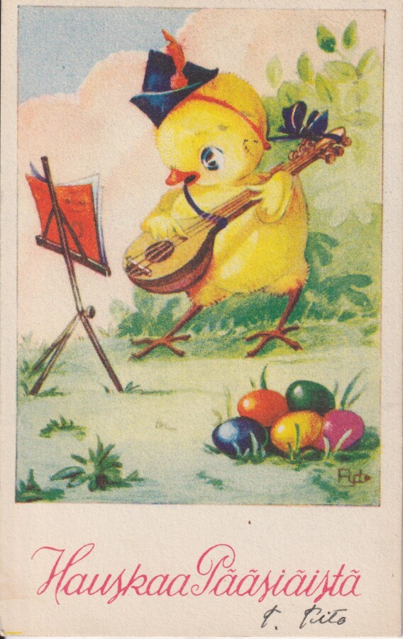 Hauskaa Pääsiäistä. Tipu soittaa maniskaa.  e211