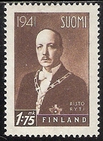 1941 Presidentti Risto Ryti 1:75 mk ** LaPe 243 W I 19 mm