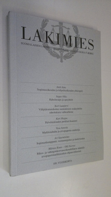 Lakimies 7-8/2011 : Suomalaisen lakimiesyhdistyksen aikak...
