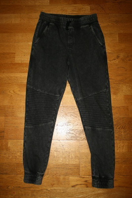 H&M harmaat farkku joggers collegehousut 164