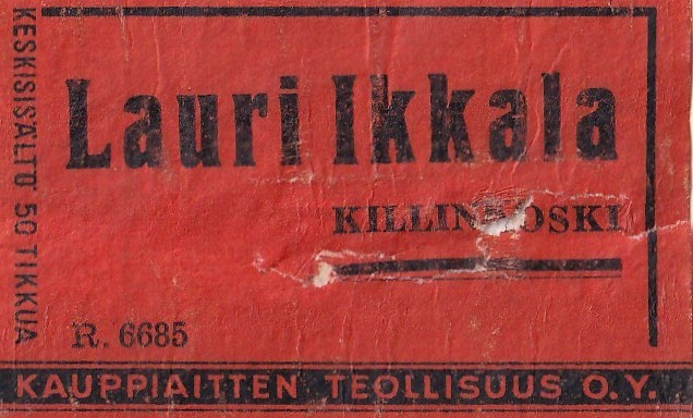 Killinkoski, Lauri Ikkala R.6685   b514