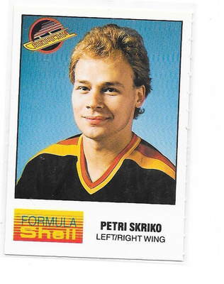 1987-88 Vancouver Canucks TeamIssue #10 Petri Skriko Saipa