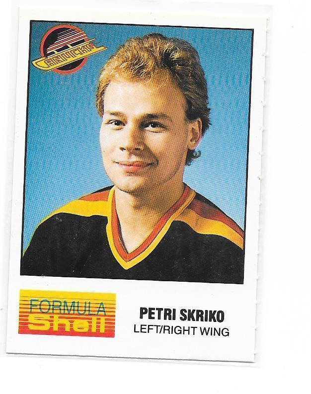 1987-88 Vancouver Canucks TeamIssue #10 Petri Skriko Saipa
