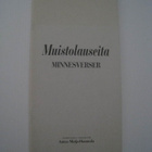 Muistolauseita – Minnesverser vihkonen - pikkukuva 1
