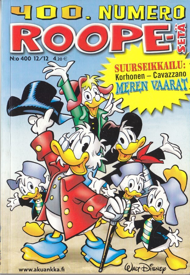 Roope-Setä N:o 400 (12/2012) Suurseikkailu: Meren vaarat