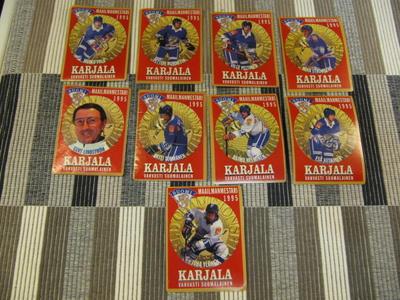 Maailmanmestari 1995 Karjala etikettejä 9 kpl.