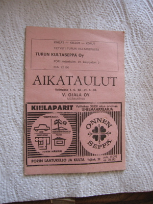 LINJA-AUTO AIKATAULU v 1969