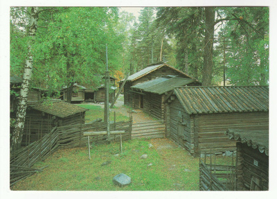 Kolme postikorttia Seurasaaren ulkomuseosta
