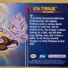 Tyrogue #236 Pokemon 2001 Topps Johto Champions card - pikkukuva 2