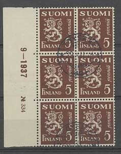 1930   5p nro-6lo 334 leimattu