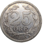 Ruotsi 25 Öre 1880 hopeaa - pikkukuva 1