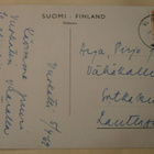 Sotkamo, Vuokatti, hiihtäjiä metsässä, valokuvapk, p. 1962 - pikkukuva 2