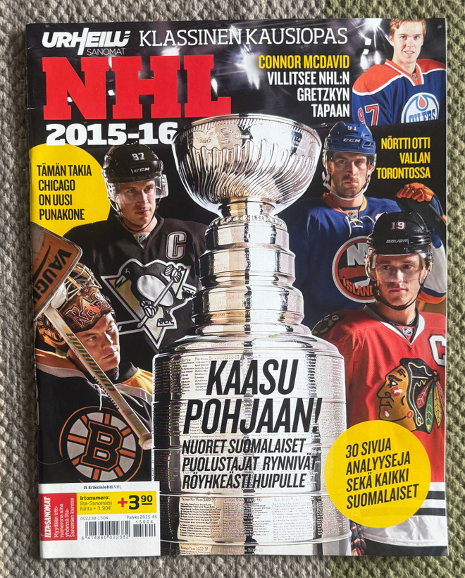 URHEILUSANOMAT NHL 2015-2016