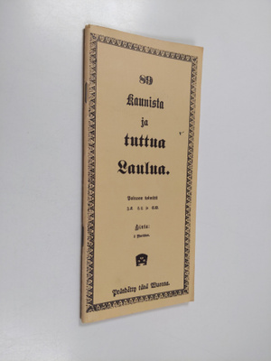 89 kaunista ja tuttua laulua