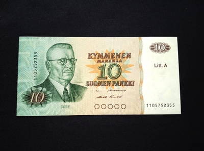 10 Markkaa 1980 Litt,A Kunto 8+