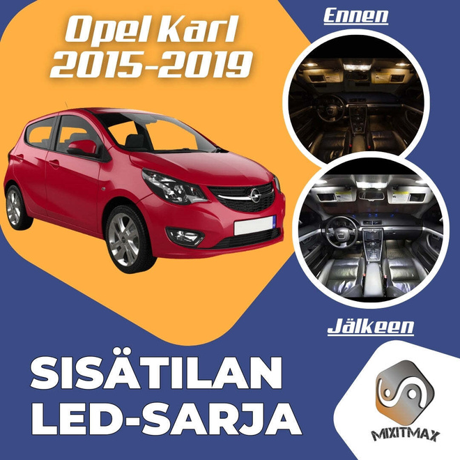 Opel Karl Sisätilan LED-sarja 8-osainen