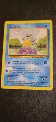 Squirtle #93 Base Set 2 common Pokemon CCG card