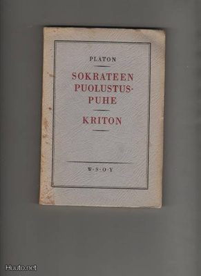 Platon: Sokrateen puolustuspuhe ja Kriton, WSOY 1953, nid.