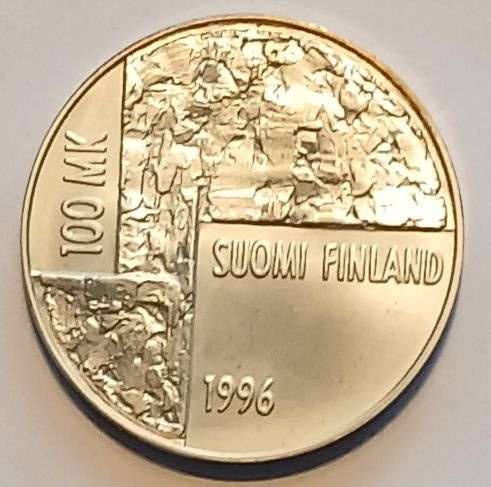 JUHLARAHA. Hopea 100 mk, Schjerfbeck vuodelta 1996,