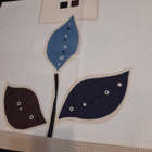 Lehtikuvioinen verho kappa noin 49x266cm - pikkukuva 4