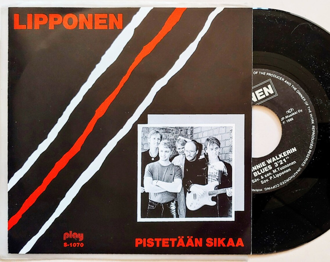 LIPPONEN: Pistetään Sikaa – JP-Musiikki 7” s. 1986 + KK