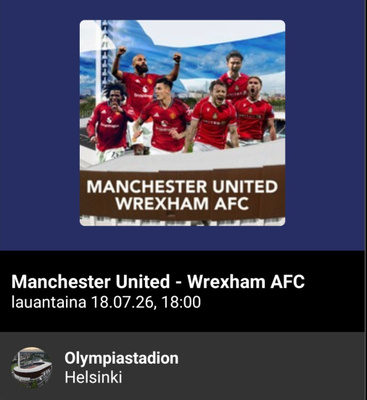 Lippu Manchester United - Wrexham AFC otteluun