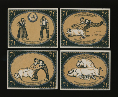 Saksa Notgeld 4 x 75 Pfg, Diepholz 15.9.1921