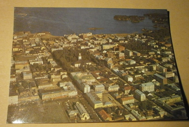Kuopio, ilmakuvapk, keskustaa, kirkko, p. 1983
