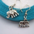 808 .. Tiibetin Hopea Elephant Charms .. Korvakorut - pikkukuva 5