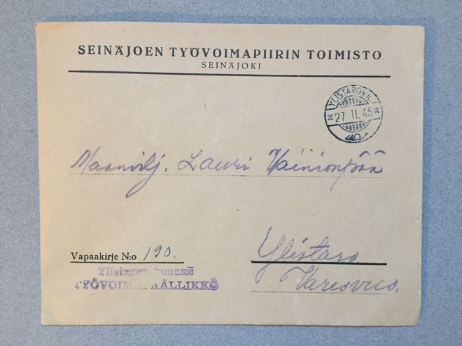 Firmakuori, Seinäjoen työvoimapiiri 1945