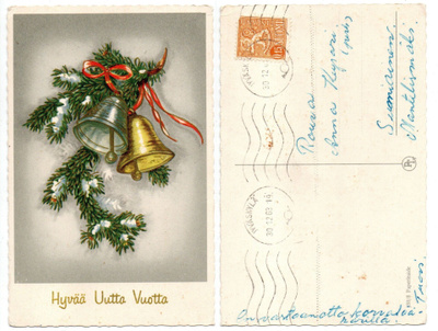 Vanha kortti, PAPERITAIDE 388/8, vuodelta 1963