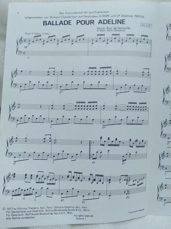 Ballade pour Adeline