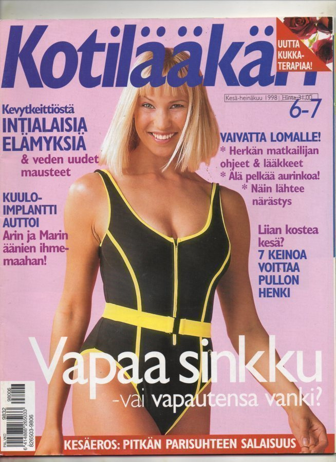 Kotilääkäri n:o 6/7 1998 Sinkkuelämää.  Taisto. Sari. Krista