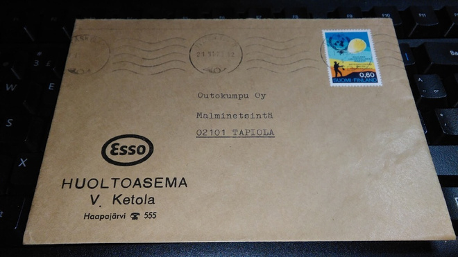 Haapajärvi ESSO firmakuori eril.kuin ed. 26/6